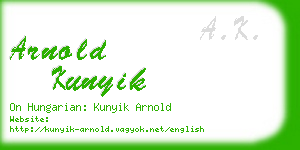 arnold kunyik business card